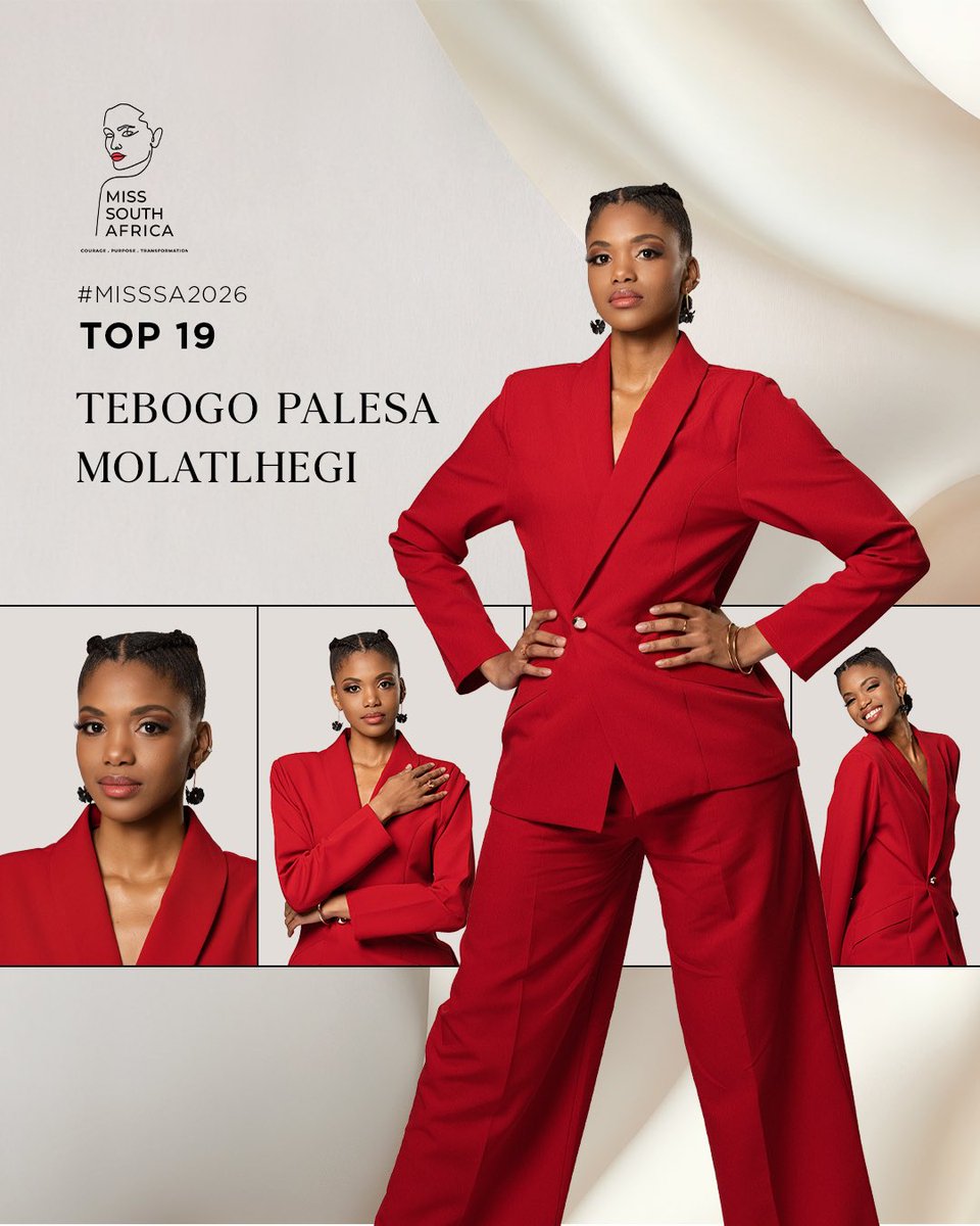 Official_MissSA's tweet photo. Introducing the #MissSA2026 Top 19 ✨🇿🇦

@IAmTebogoPM , 29, representing Gauteng.

An investment specialist, her EYA initiative focuses on Health and Wellness.

The Miss South Africa 2026 Top 19 Announcement brought to you by House of Nala 

#MissSA2026 #Top19 #EmpowerYouthAfrica #TheJourneyToMissSA