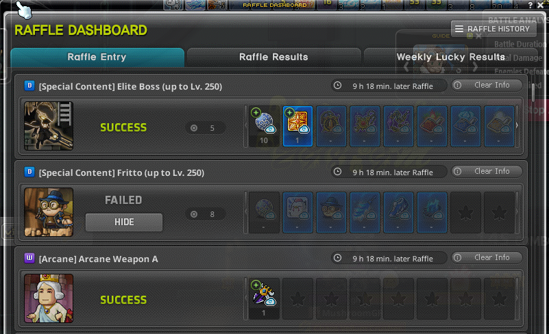 ManThien_Nice's tweet photo. Last day before update is so greattttttttttttt
Got first emblem from Elite boss ( price down so much now -.- ) and The lvl 200 bucc main weapon :3
Now i really want to see this week 's raffle result .
My main : https://t.co/Uyj6iHH6ma
#maplestoryN #msu #bucc #dailyMSU https://t.co/H4oepZyAYu