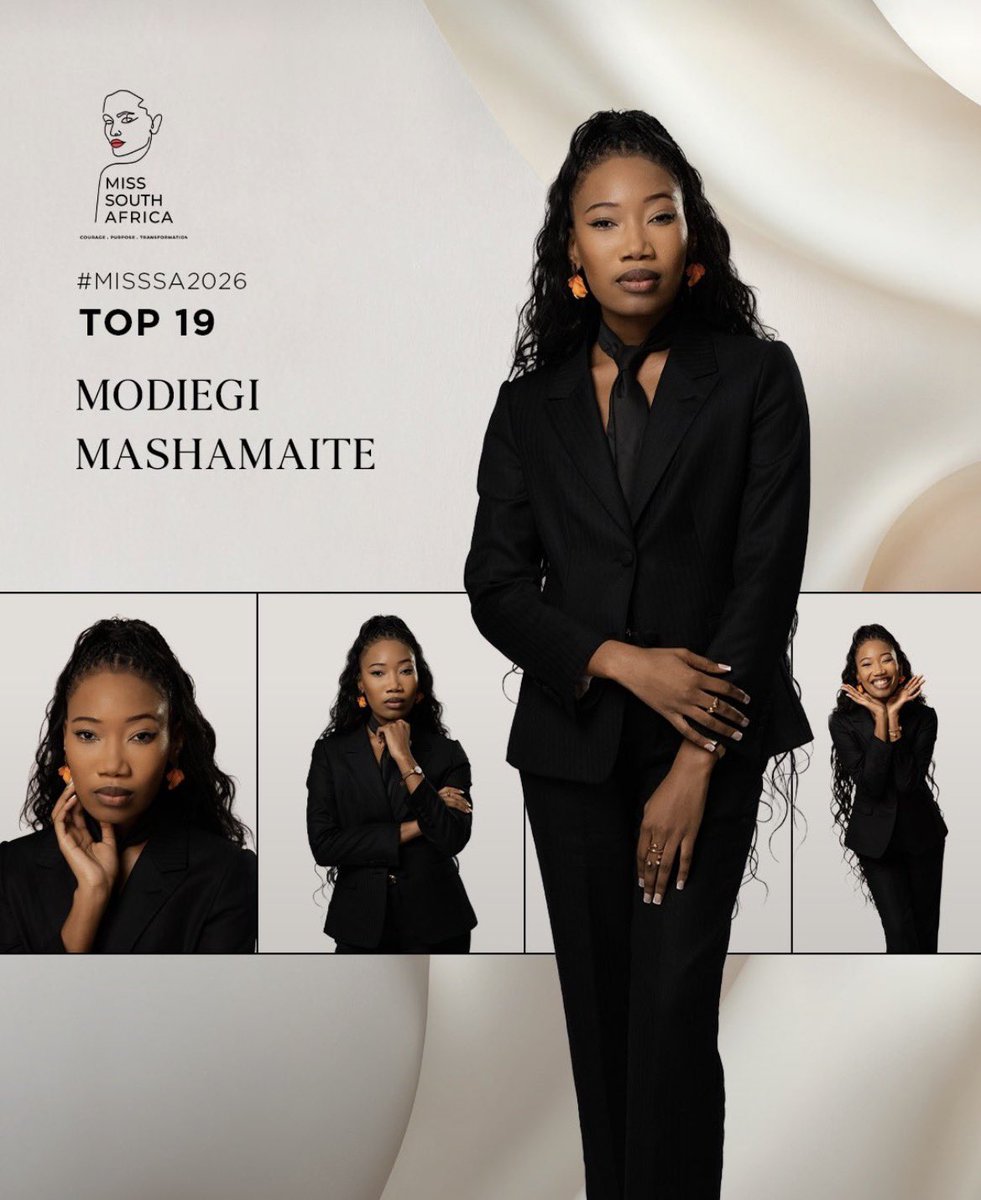 FAME_SA24's tweet photo. Fashion Pageant!!

Meet your #MissSA2026 Top 19

@Didi_Mash, 27, representing Gauteng.

#MissSA2026 #Top19 #EmpowerYouthAfrica #TheJourneyToMissSA #famesa @Official_MissSA https://t.co/x6qjCFg7Jw