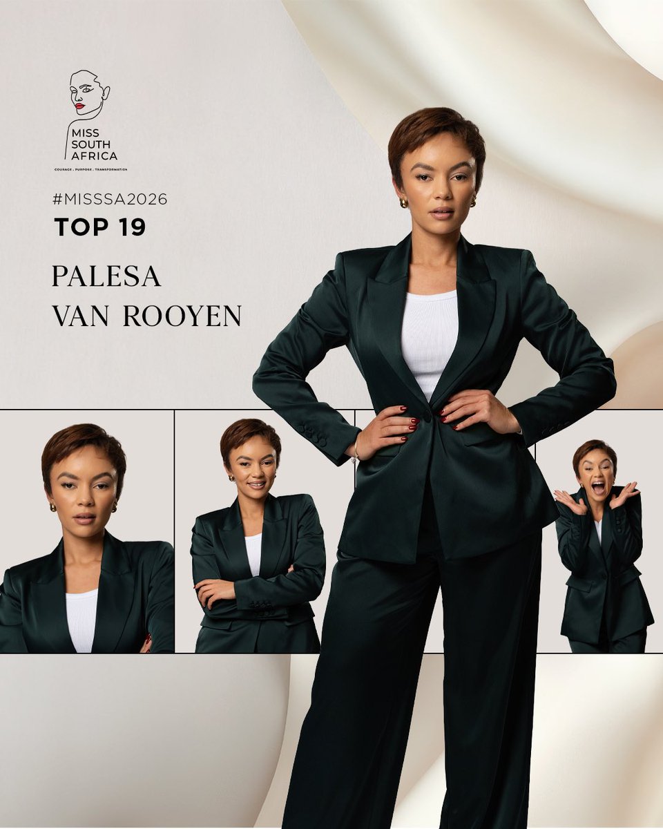 Official_MissSA's tweet photo. Introducing the #MissSA2026 Top 19 ✨🇿🇦

Palesa van Rooyen, 27, from Hobhouse in the Free State.

A medical doctor, her EYA initiative focuses on Community Upliftment.

The Miss South Africa 2026 Top 19 Announcement brought to you by House of Nala 

#MissSA2026 #Top19 #EmpowerYouthAfrica #TheJourneyToMissSA