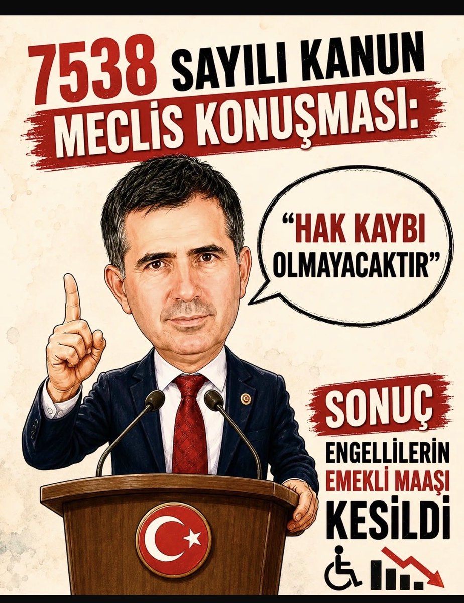 FeridunS42's tweet photo. Engelli bireyler lütuf değil, meclis kürsüsünde verilen "Mağdur olmayacaksınız" sözünün tutulmasını ve adil emeklilik hakkını istiyor! @Akparti @RTErdogan  @TBMMGenelKurulu  @gergerliogluof @elifesendeva #Engelliemeklilik https://t.co/J05LIdpAqj