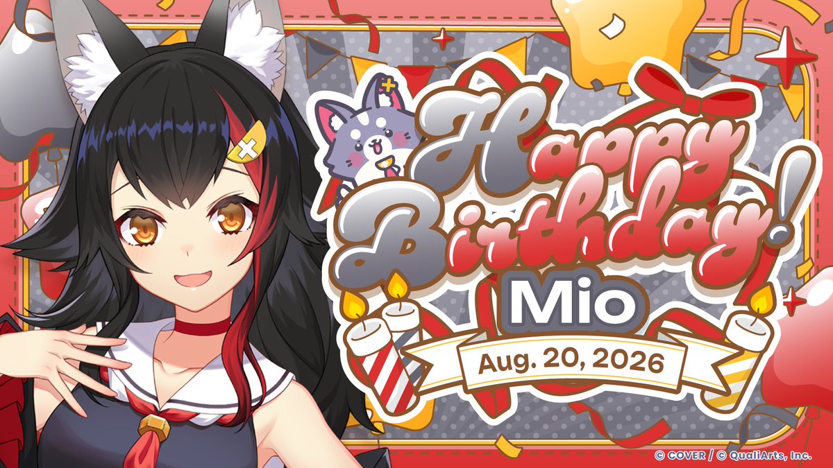 hololive_dreams's tweet photo. 🎉 お誕生日おめでとうございます🎉

8/20(木)は #大神ミオ (@ookamimio)さんの誕生日🌲

誕生日を記念して、
称号とライブブーストドリンク×3をプレゼント🎁

※ライブブーストドリンクは、8/21(金)23:59までにお受け取りください

#ホロドリ https://t.co/T0WBFsHHpk