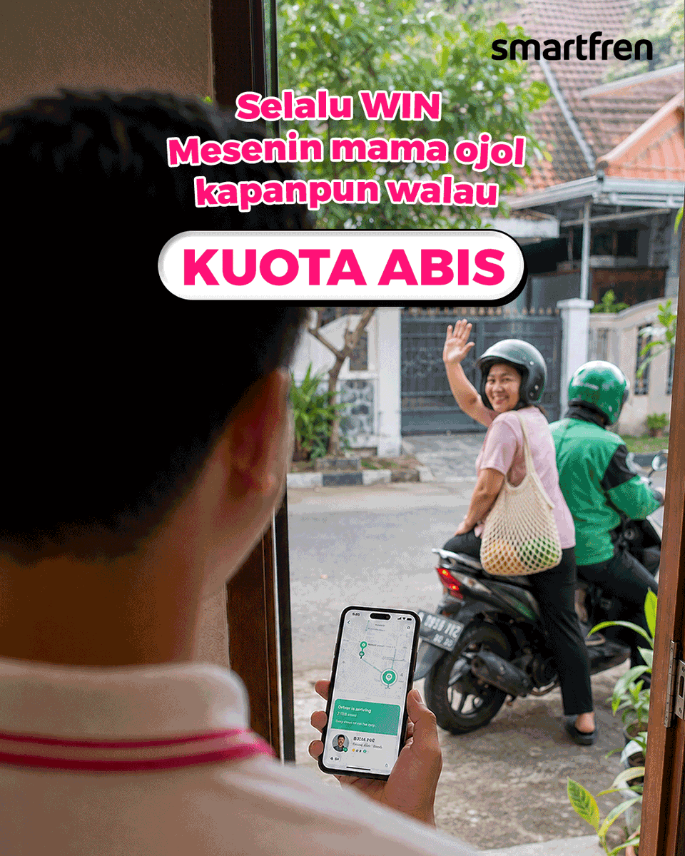 smartfrenworld's tweet photo. Yuhuuuu udah #WIN buat Cowo Jagoan yang merdeka tanpa kuota pake SMARTFREN Kuota Nonstop yang bisa tetep akses ke aplikasi penting walaupun kuota kamu abis! Jadi ga khawatir lagi urusan internet pake SMARTFREN aja!

#SMARTFREN  #JagoanSinyalSeIndonesia https://t.co/bilEzSqI9N