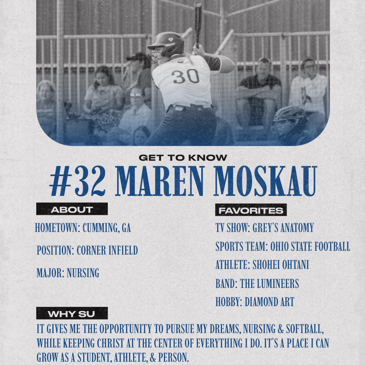 SUHawksSoftball's tweet photo. Time to introduce freshman Maren Moskau! https://t.co/8tzpeml7i1