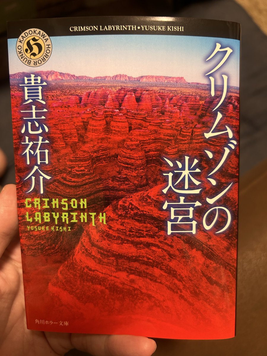 Booklog12Log's tweet photo. クリムゾンの迷宮　貴志祐介
目覚めるとそこは広大な岩山が並ぶばかりの異様な景色、見覚えのないゲーム機には『火星の迷宮へようこそ』の文章…
ゼロサムゲームに巻き込まれた主人公が、生還を目指す異色ホラー
怖さはそこまでだけど、展開は好みな方だった
終盤に向かうにつれてヒリつく感じが良い https://t.co/tdn8MxMmeX