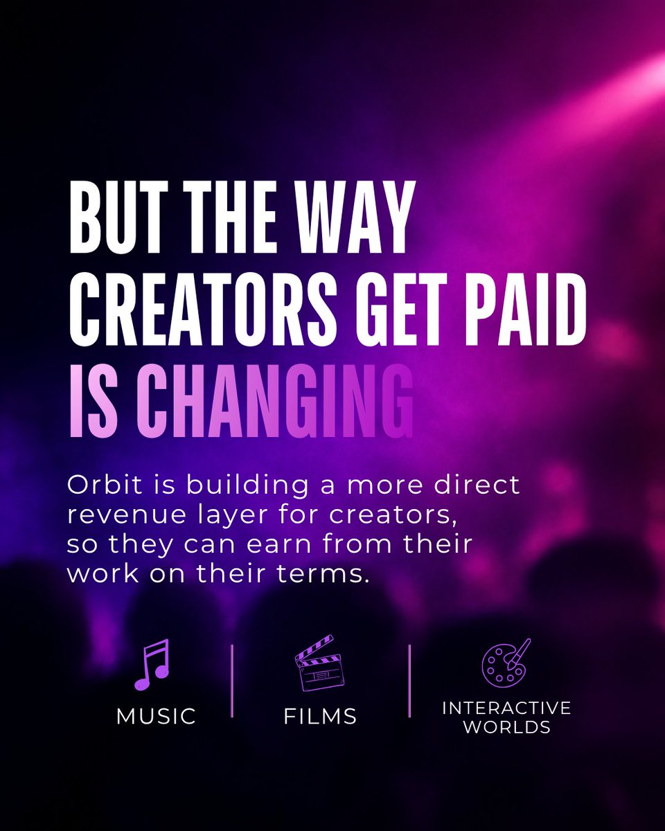 Orbit_Channel's tweet photo. The way creators get paid is changing.
Orbit Creators Night · Nairobi, Kenya🌍 · 22nd Aug 2026
Music. Film. Interactive worlds - and a direct revenue layer that sits alongside the platforms creators already use.
Keep your masters. Keep releasing everywhere. Get paid directly. https://t.co/2U2OROQfHz