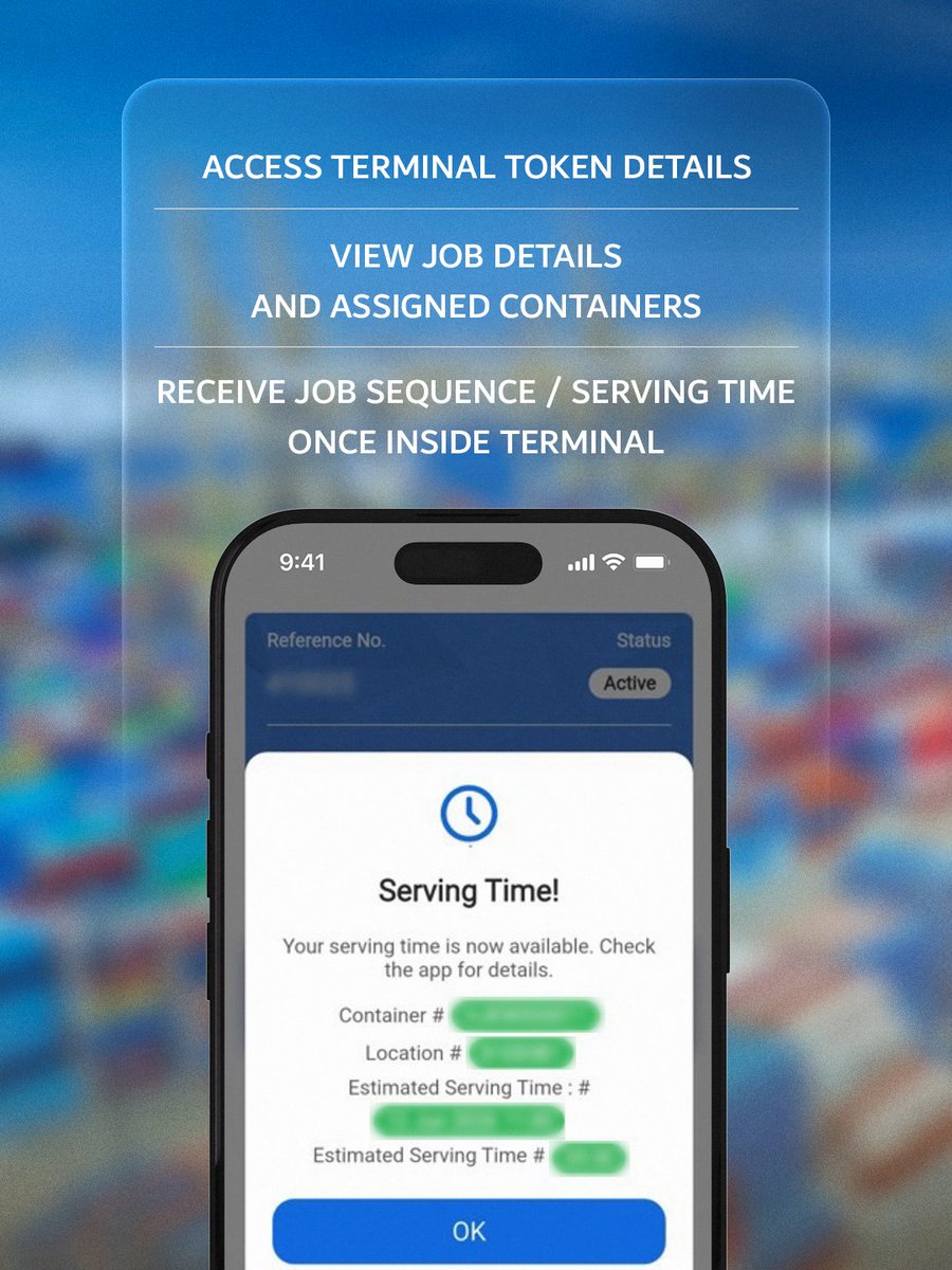 tradechain's tweet photo. The right information makes every job easier to plan.
Access terminal token details, view job details and assigned containers, and receive job sequence and serving time through the #CargoWavesApp.
Download the CargoWaves App now: https://t.co/yWyn3BKqgu
#DubaiTrade https://t.co/sgWeYKN9zX