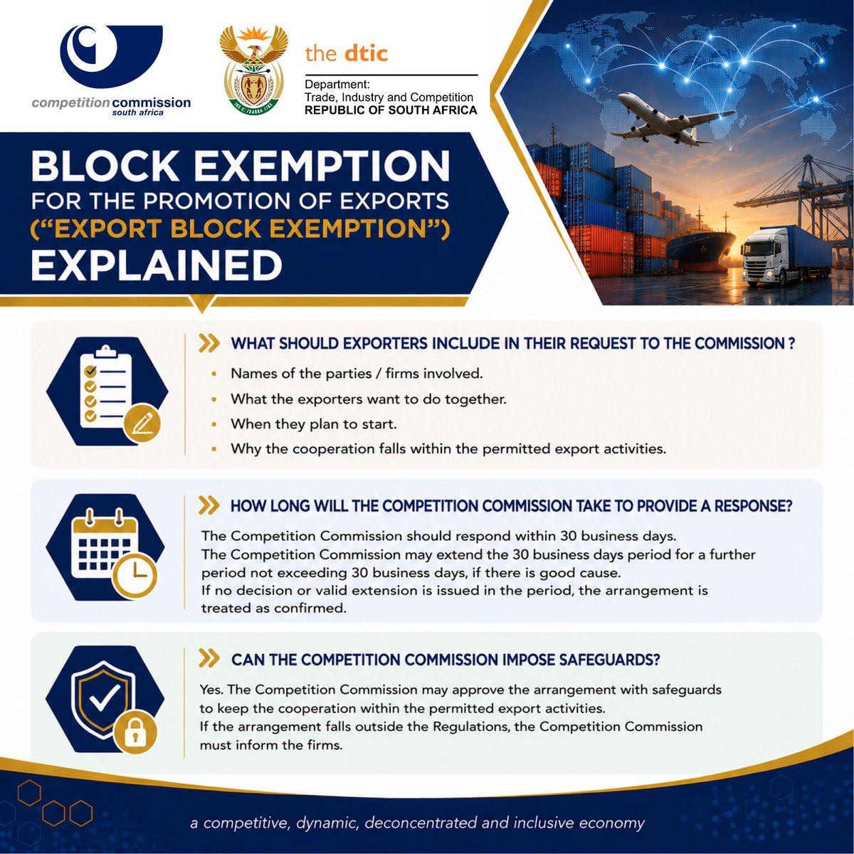 CompComSA's tweet photo. EXPORTS ("EXPORT BLOCK EXEMPTION") EXPLAINED https://t.co/MW1EWloXS2