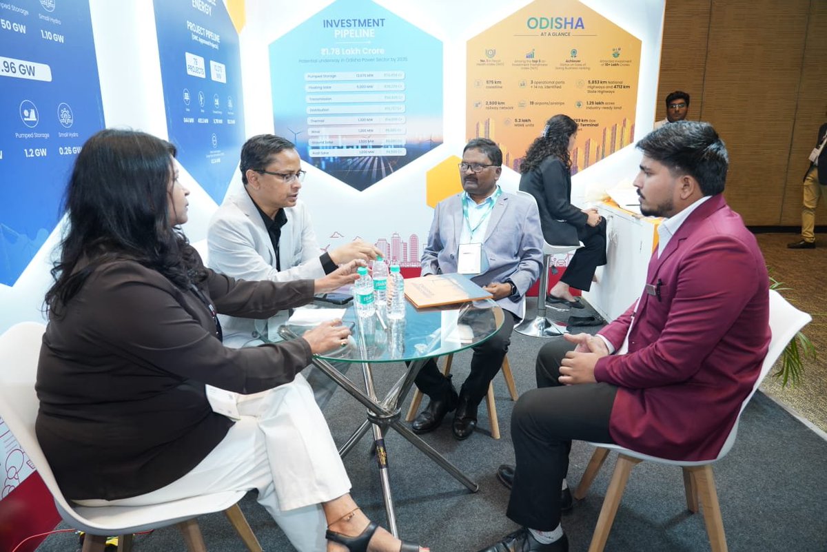 EnergyOdisha's tweet photo. Odisha State Pavilion | Showcasing Odisha’s Energy Future

At the India Energy Summit & Expo 2026, the Energy Department, Government of Odisha, as the Prime State Partner, showcased the State’s energy strengths, investment opportunities and vision for a sustainable, secure and investment-ready energy future through its dedicated Odisha State Pavilion.

The Pavilion highlighted Odisha’s evolving energy landscape and its focus on building a balanced, reliable and resilient power system, with opportunities across renewable energy, floating solar, wind power, pumped storage, battery energy storage and green hydrogen.

Odisha has set an ambitious target of adding 10.96 GW of renewable energy capacity by 2030, comprising solar, wind, pumped storage and small hydro, while simultaneously developing robust grid-scale storage and transmission infrastructure to meet the State’s growing energy needs.

The Pavilion served as a vibrant platform to showcase Odisha’s investment potential, engage with industry and institutional stakeholders, and demonstrate the State’s readiness to play a leading role in India’s clean-energy transition.

With its strong industrial base, abundant renewable energy potential, strategic coastline and ports, and a rapidly expanding clean-energy ecosystem, Odisha is well positioned to power the next phase of India’s energy growth.

#OdishaStatePavilion #IndiaEnergySummit #IndiaEnergySummit2026 #RenewableEnergy #GreenHydrogen #EnergyStorage #PumpedStorage #FloatingSolar #CleanEnergy #EnergyTransition #Hyderabad