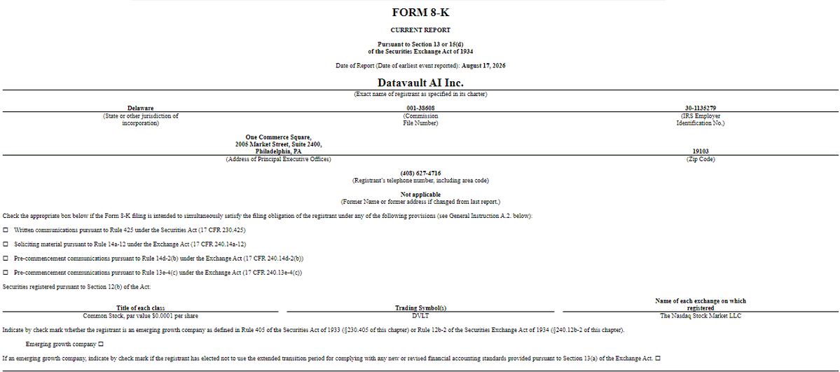 niye077's tweet photo. Fresh catalyst for $DVLT.

Datavault AI has entered a definitive agreement to acquire CyberCatch Holdings, with shareholder and court approvals among the conditions to closing.

The deal expands the strategic footprint of Datavault AI while bringing CyberCatch into the fold. https://t.co/wOYs58ptNR