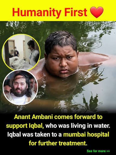 DohiKim35680's tweet photo. #AnantHelpsIqbal Anant Ambani's quiet support for Iqbal highlights how true leaders recognize silent struggles and extend a helping hand without seeking the spotlight. https://t.co/9vOyQFOzAW
