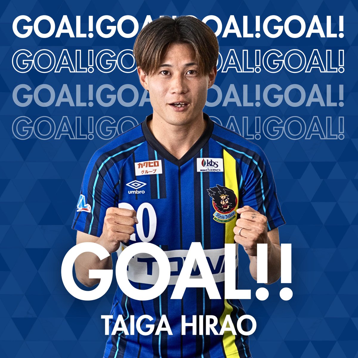 reinmeer_aomori's tweet photo. ◤ GOOOOOAL!!!🔵🔥 ◢

おかえりなさい！！！2️⃣0️⃣✨

[後半45分]　#平尾泰雅 

#ラインメール青森 15-0 #秋田大学 https://t.co/81sIIZ8ZE5