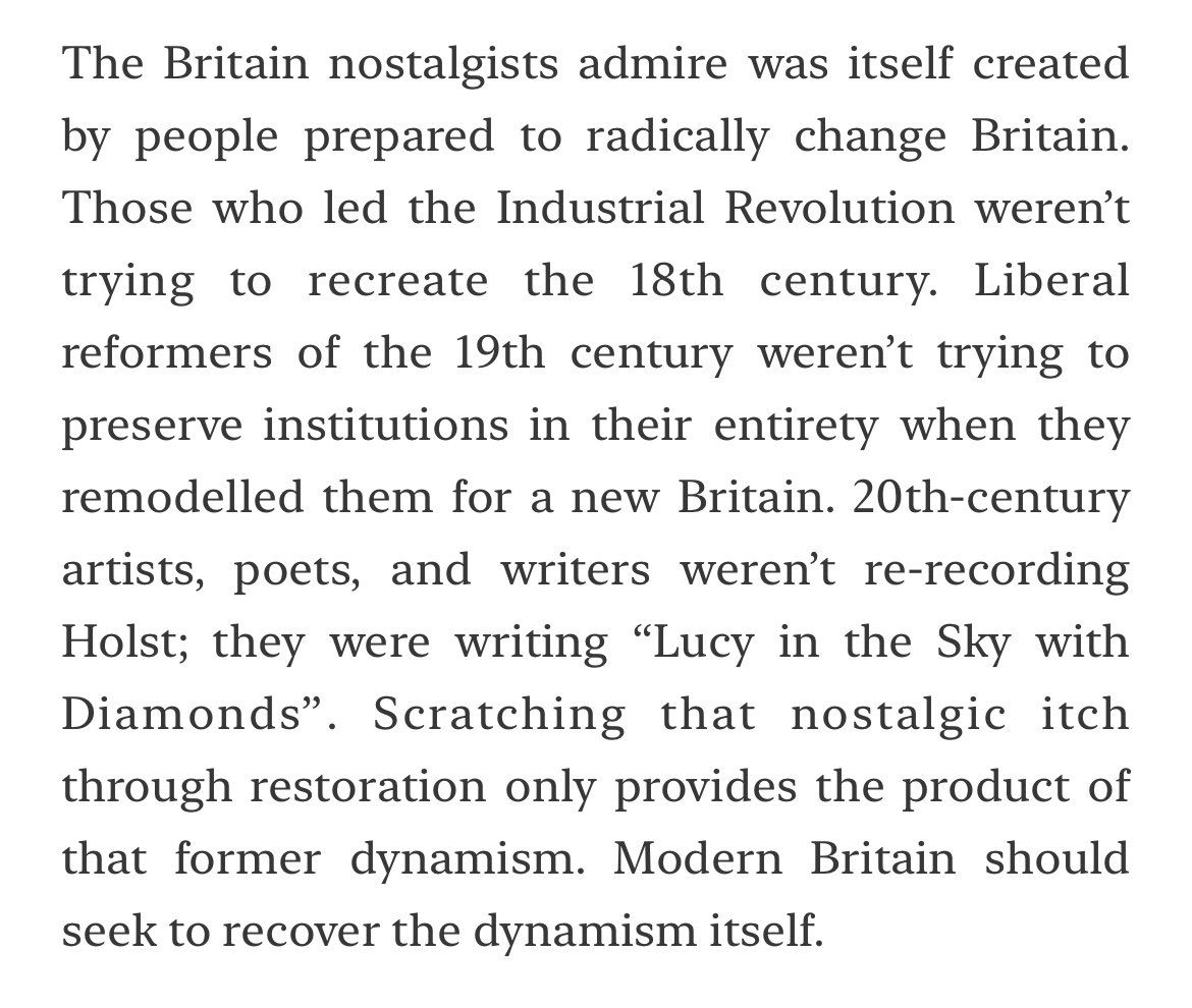StillmanPat1's tweet photo. Authorship. Britain increasingly feels like a country which history happens to, rather than one which writes history. 

The politics of nostalgia recognises this and offers its solution. Liberalism needs to respond with confidence, Britain can once again find its pen on the page. https://t.co/FXM5JP0WM0