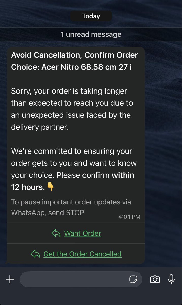 OnkarLad4's tweet photo. @flipkartsupport Why i do need to confirm daily for this.I am doing this for last five days continuously. https://t.co/acw9MbWCSm