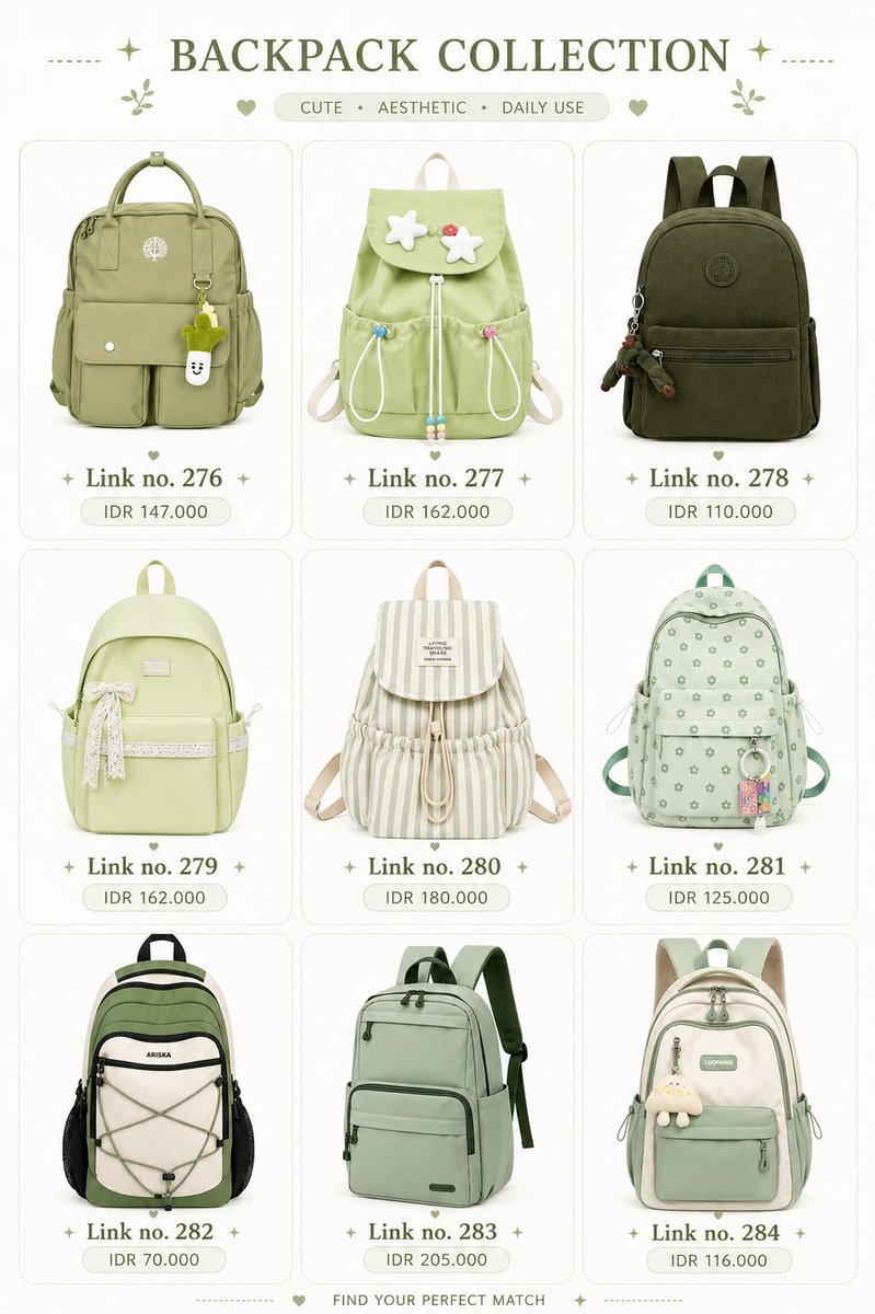 kepogoods's tweet photo. part 2 🖤
more backpack picks ☁️
#kepogoods #taswanita #bagpack #racunshoppe 

♡ swipe to see all items
🔗 shop this look ⤵️
https://t.co/LSRolijECG https://t.co/kTTQmkB20i