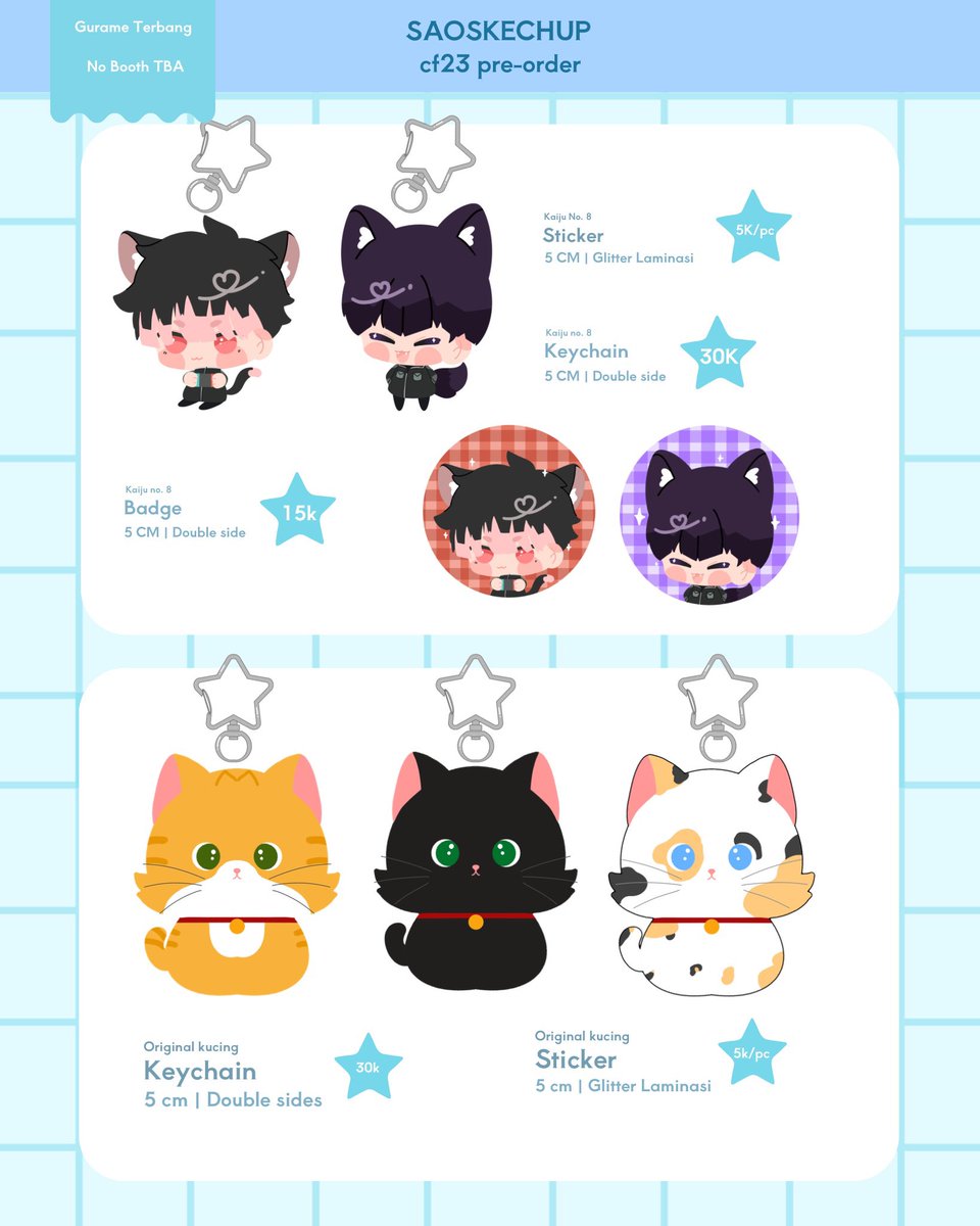 saoskechup's tweet photo. ✨ Kaiju no. 8 &amp; original kucing ✨

#cf23 https://t.co/VDcXYgJyVU