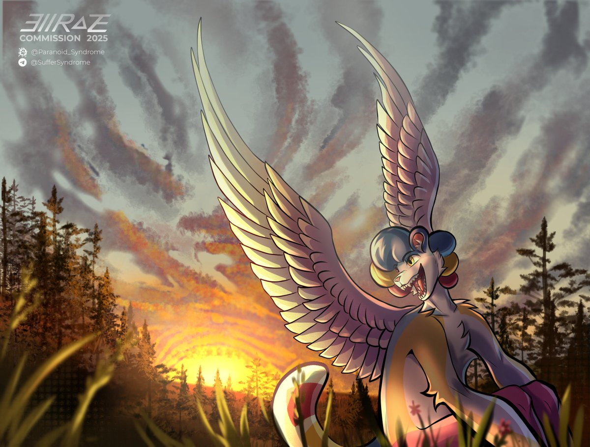 Ellraze's tweet photo. 2025 commission for Yugioh
#art #digitalart #furry #furryart #lion #sundown #sky https://t.co/PtyMyHeKbW