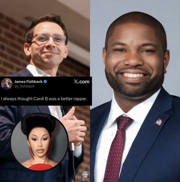 BlackMedia___'s tweet photo. James Fishback lost the Florida Republican primary to Byron Donalds, finishing a distant third with just 10.2% of the vote (153,782 ballots), after saying, “I always thought Cardi B was a better rapper” in response to Nicki Minaj’s endorsement of Byron Donalds.

He is now the latest politician to lose an election after publicly supporting Cardi B, joining Bernie Sanders, Kamala Harris, and Jasmine Crockett.

Following this pattern, who’s next on the list? 👀