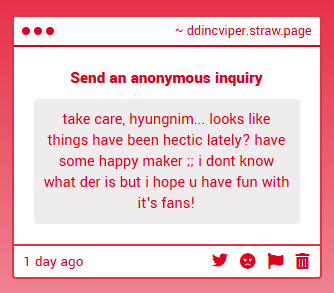 ddinc_viper's tweet photo. Thank you for the Happy Maker, Hayoung-ssi.

Don't worry about it.

Actually,
Don't think about it at all. https://t.co/G2n3pI1hvT