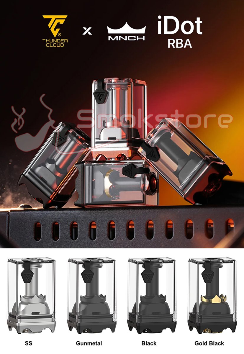 Smokstore's tweet photo. Thunder Cloud X Monarchy iDot RBA Boro Tank 3.8ml
Six Precision Airflow Inserts
Intergrated 510 Connection
Front Filling
Build for the dotAIO Ecosystem
Single Coil Buid Deck

More Details: https://t.co/6LuwWPYrFz https://t.co/QI131jWd9M