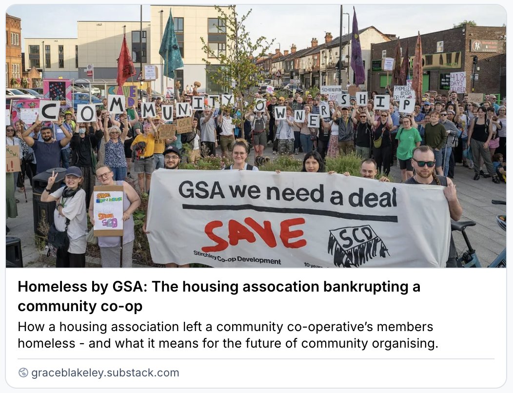 graceblakeley's tweet photo. Stirchley co-op did everything right to build affordable homes on their high street.

Then their housing association partner handed them a £2.5 million bill.
https://t.co/MHlYWF1oqo https://t.co/IAV6QErcWW