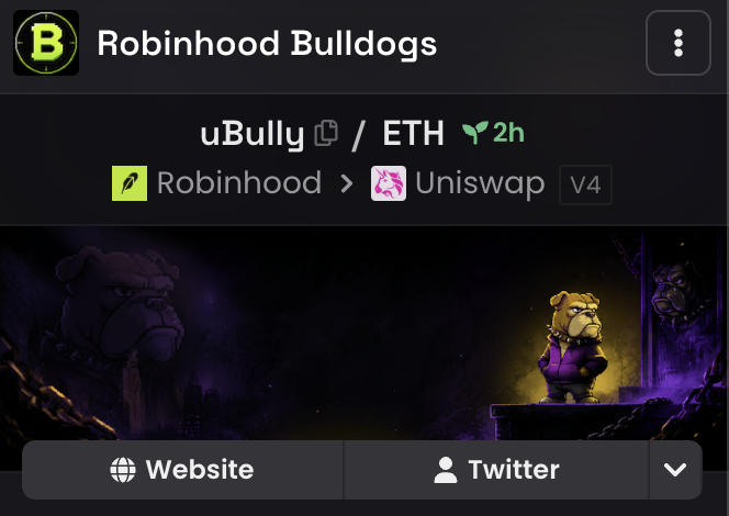 uBullyPro's tweet photo. small but important step for uBully.

DEXScreener is now paid and updated.

if you’ve been around this space, you know how important that is for visibility and legitimacy.

the pack keeps moving.

https://t.co/DR1jJualok https://t.co/htazofIB1c