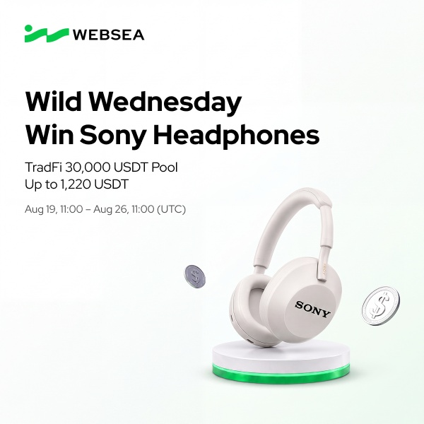 webseaofficial's tweet photo. 🎧 Wild Wednesday is HERE! Win SONY Headphones & Share 30,000 USDT! 

TradFi trading carnival starts NOW on Websea! Trade TradFi assets to grab your share of the 30,000 USDT pool, win SONY Noise-Canceling Headphones, and claim up to 1,220 USDT per user! 

⏰ Event Time: Aug 19, 11:00 – Aug 26, 11:00 (UTC)

🔥 Highlights:
1️⃣ TradFi Trading Rewards: Trade and share 30,000 USDT! 
2️⃣ Grand Prize: SONY Headphones up for grabs! 
3️⃣ Individual Cap: Up to 1,220 USDT reward for top traders!
Don't miss out! Click to participate 👇 
https://t.co/HOzA5BuKRG
#Websea #WildWednesday #TradFi #CryptoTrading #USDT #Giveaway #SonyHeadphones