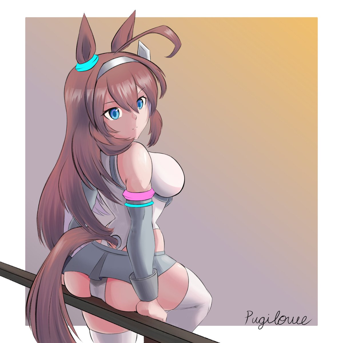 pugilowe's tweet photo. Mihono Bourbon 

 #umamusume #ウマ娘 https://t.co/lLe522jnQV