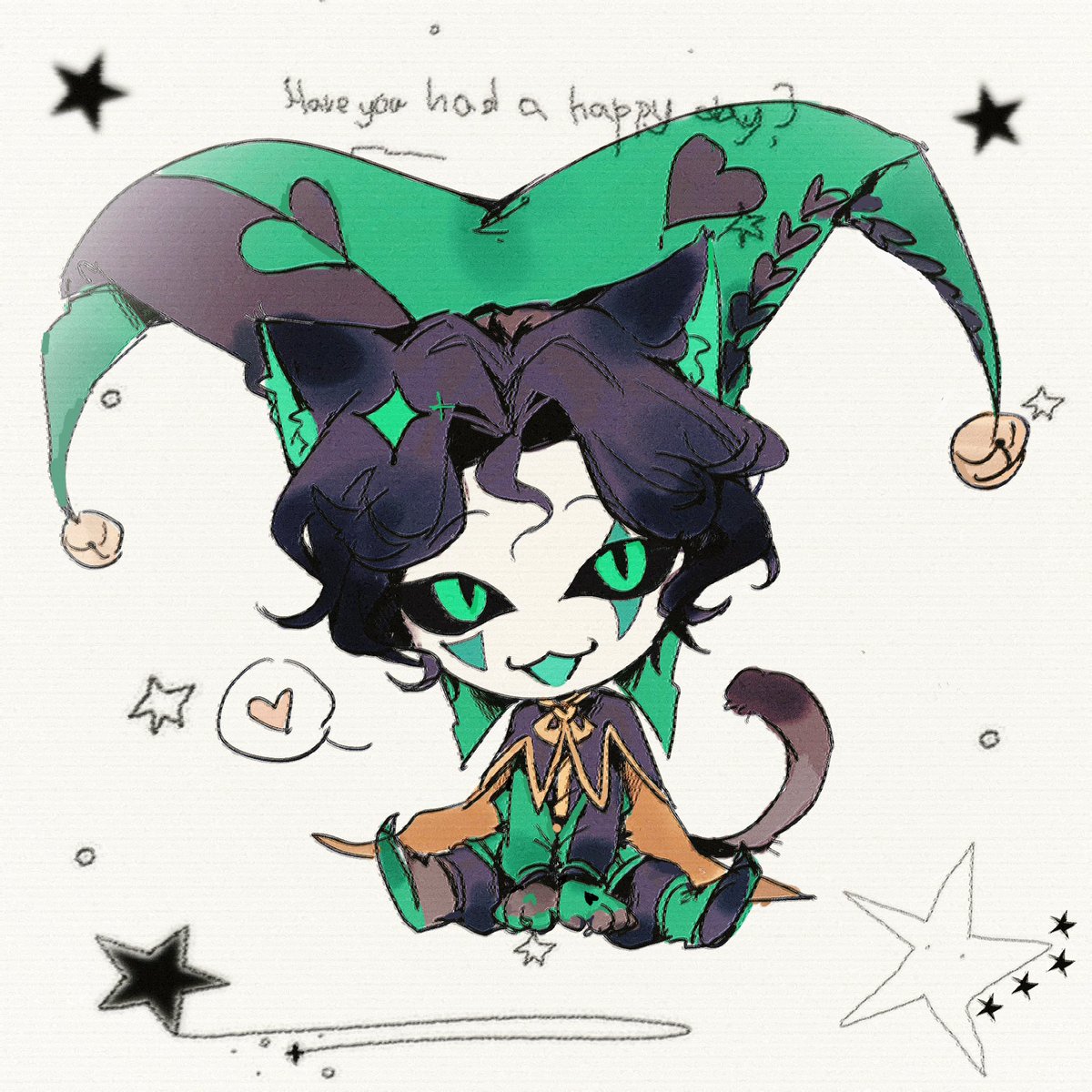 bainai_neko's tweet photo. 绿色猫猫💚✨#Harlequin #tfc #thefreakcircus https://t.co/E28SQdsyzA