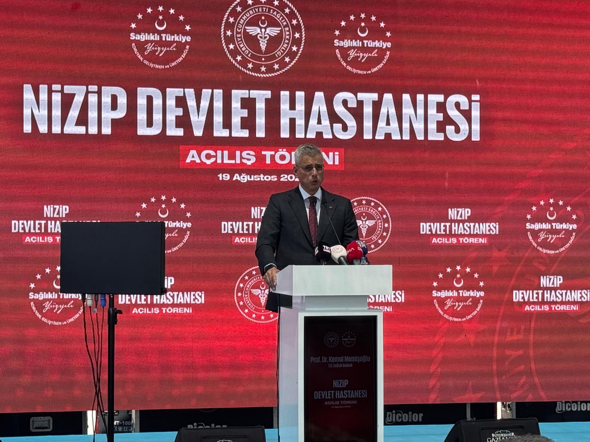 irfancelikaslan's tweet photo. 📍 NİZİP

Sağlık Bakanımız Sayın Prof. Dr. Kemal Memişoğlu, Valimiz Sayın Kemal Çeber, Grup Başkanvekilimiz Sayın Abdulhamit Gül, protokol üyelerimiz ve teşkilat mensuplarımızla birlikte 400 yatak kapasiteli Nizip Devlet Hastanemizin açılışını gerçekleştirdik.

Modern sağlık altyapısıyla Nizip’imize ve bölgemize hizmet verecek hastanemizin hemşehrilerimize hayırlı olmasını diliyor, emeği geçen herkese teşekkür ediyorum.

@Akparti 
@drmemisoglu 
@abdulhamitgul 
@kemalcebervali 
@FatmaSahin