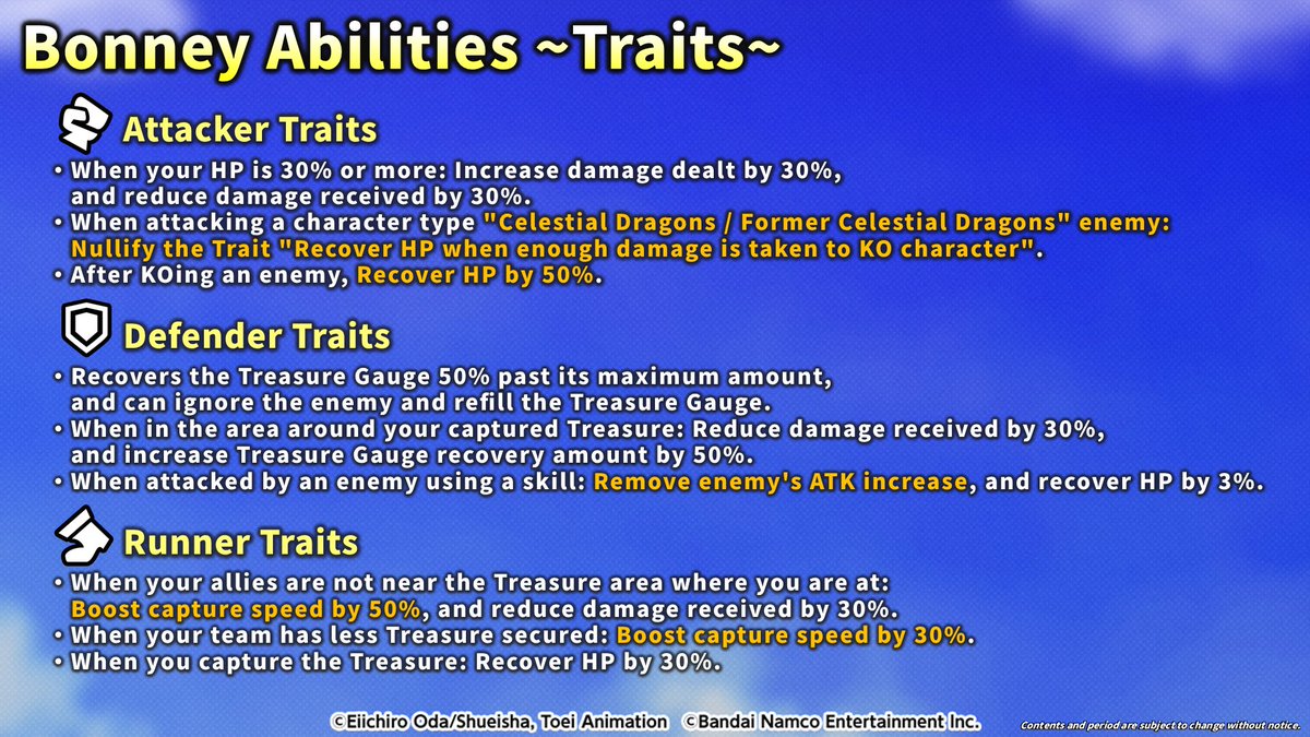 OPBR_global's tweet photo. [7.5 Year Anniversary Climax Live Broadcast]
 
Check out the Traits of Extreme Legendary Character "Future Where I'm the Most Free Jewelry Bonney"!
 
#OPBRLive
#BountyRush
#ONEPIECE https://t.co/j8RI7KIDZc