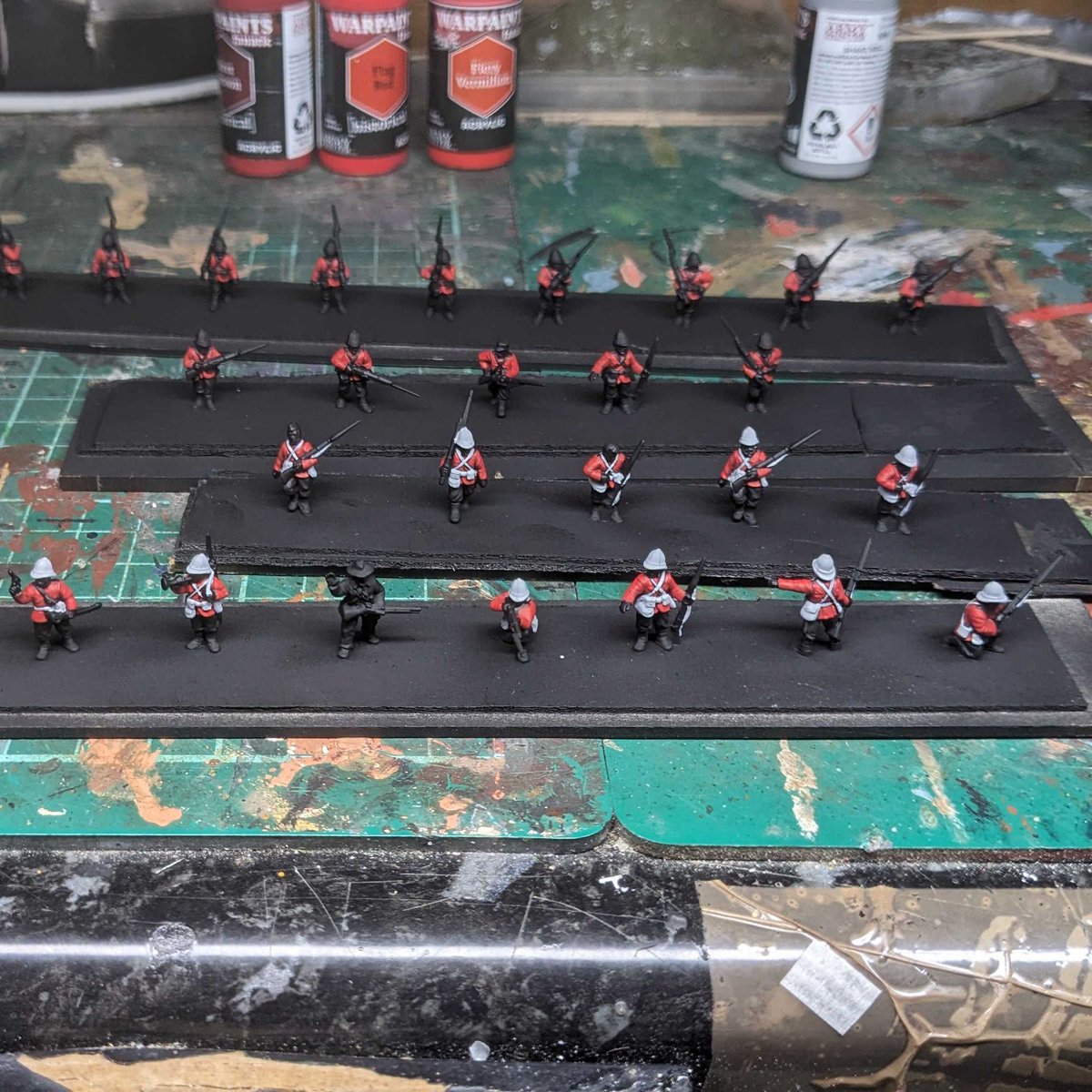 WargamesIll's tweet photo. Matt is currently working on a - already splendid looking! - diorama using Warlord Games’ Black Powder Epic Battle Zulu War figures, freebie frames of which will come with the October issue of Wargames Illustrated.
#WiPWednesday #WorkInProgressWednesday #PaintingMiniatures https://t.co/djuUtPpg7E