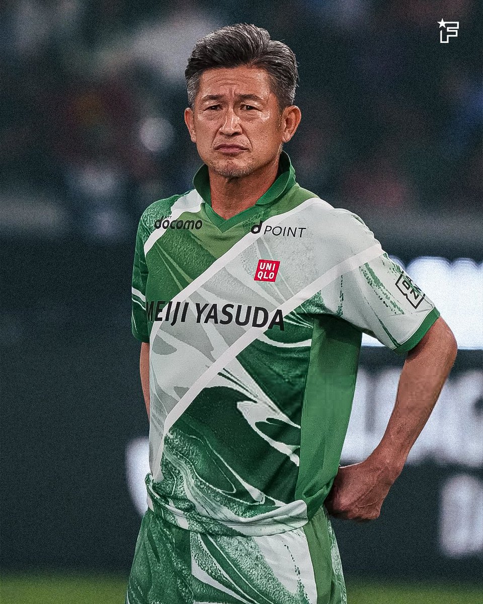 footmercato's tweet photo. Kazuyoshi Miura (59 ans) a inscrit un doublé avec Fukushima United en Coupe de l’Empereur aujourd’hui. 🇯🇵⚽️

Il est l’un des footballeurs professionnels les plus âgés de l’histoire. 👴 https://t.co/YXFLgvALxz