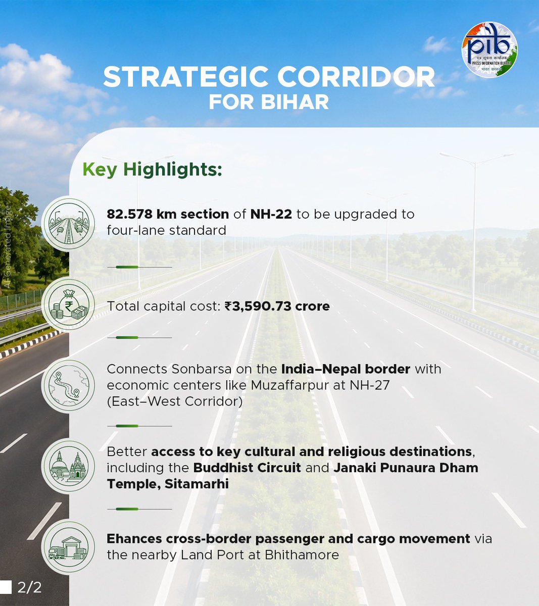 mlkhattar's tweet photo. Under the chairmanship of Hon’ble Prime Minister Shri @narendramodi Ji, the Cabinet Committee on Economic Affairs has approved the following key infrastructure projects to strengthen connectivity and improve mobility.

• Approval for four multitracking projects across West Bengal, Odisha, Andhra Pradesh & Tamil Nadu, expanding nearly 410 km of the Indian Railways at an estimated cost of ₹9,450 crore. These projects will ease congestion, augment rail capacity, and improve operational efficiency and service reliability.

• Approval for Upgradation of the four-laning of the 82.578 km Muzaffarpur-Sitamarhi-Sonbarsa section of NH-22 in Bihar at a capital cost of ₹3,590.73 crore under Hybrid Annuity Mode (HAM). The project will facilitate safer and faster movement of passengers and freight while strengthening regional connectivity.

#CabinetDecisions