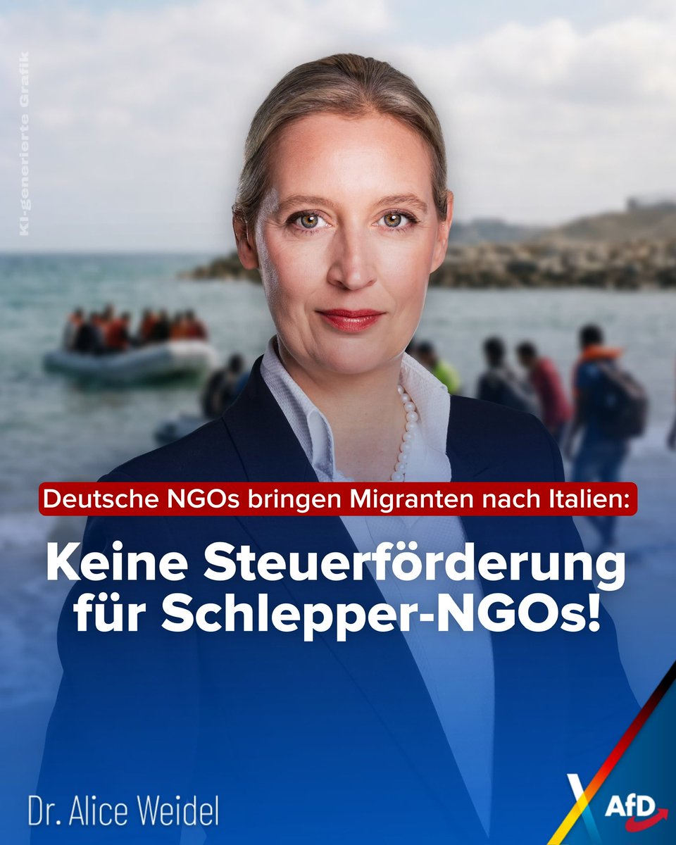queru_lant's tweet photo. Den linken deutschen NGO-Schlepperbanden muss endlich das Handwerk gelegt werden.

Mehr als die Hälfte der Migranten, die Italien über das Mittelmeer auf privaten Schiffen erreichten, wurde von deutschen NGOs an Land gebracht. Deutschland sollte daher nicht Italien entschädigen, sondern dafür sorgen, dass diese Schlepper-NGOs ihr Geschäft nicht länger mit staatlicher Unterstützung betreiben können.
