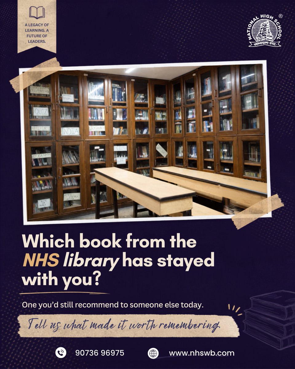 NHSKolkata's tweet photo. At NHS, we want to revisit some of those books through the people who read them. 🧑🏻‍🎓

What’s the book from your school library you’d pass on to someone else? ☺️

National High School
CBSE &amp; WBBSE | Co-educational

#NHSLibrary #NationalHighSchool #CBBSESchool #WBBSESchool https://t.co/s5Y62iyhUN