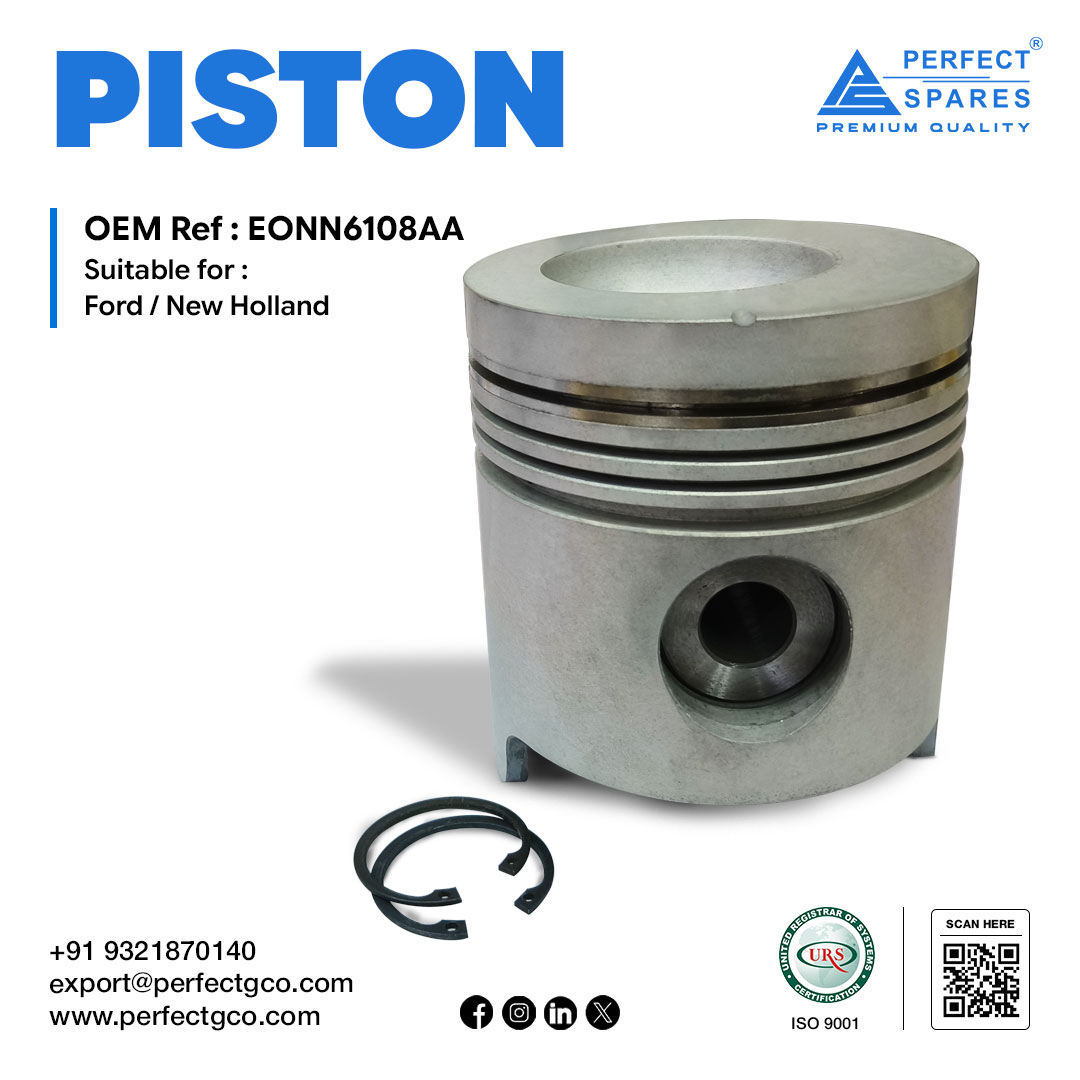 pgcoindia's tweet photo. Perfect Spares | Piston – OEM EONN6108AA. Precision-made for durability, accurate fitment &amp; reliable performance in demanding agricultural applications. Trusted worldwide. #TractorParts #FordNewHolland #Landini #Perkins #OEMParts #Agriculture https://t.co/upVDoBLeLK