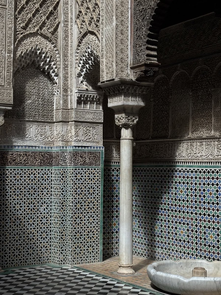 _ClassicalSoul's tweet photo. Fes, School of L’Attarine. Opened in 1325. https://t.co/cG4NYpjfmg
