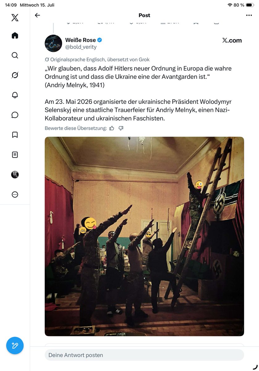 WalterKnepel's tweet photo. @1980Aktuell Aber der @andyburnham weis, daß Soldaten in der Ukraine für das rechtsextremistische,in Teilen offen NAZISTISCHE  System von Zelensky  ZWANGSREKRUTIERT WERDEN.- Doesn’t matter, its for the so called #FreeWest . @BernieSanders .@DougAMacgregor .@Glenn_Diesen .@BSWbund https://t.co/DbTUfJVeRj