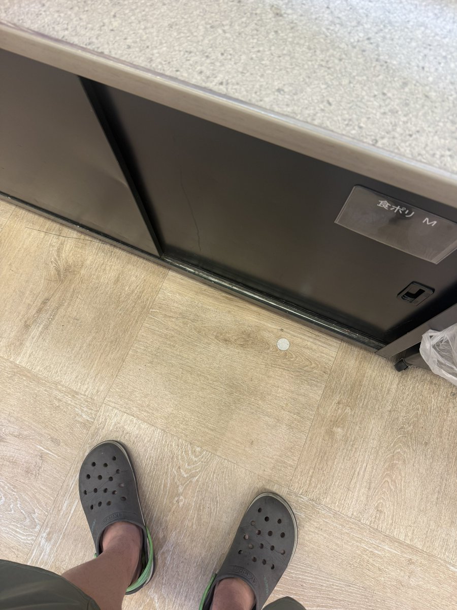 paindante17's tweet photo. スーパーの床によくある小銭マーク何の為にあるの？　🫪
いつもラッキーってなるんだけど模様かよってガッカリする… https://t.co/tBPEjyXK46