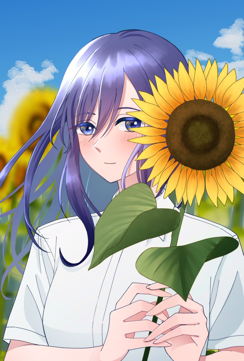 _fuchina_chiyu_'s tweet photo. 8月の夕刊デイリーに掲載されたイラストです！🌻 https://t.co/auqNYwbfaq