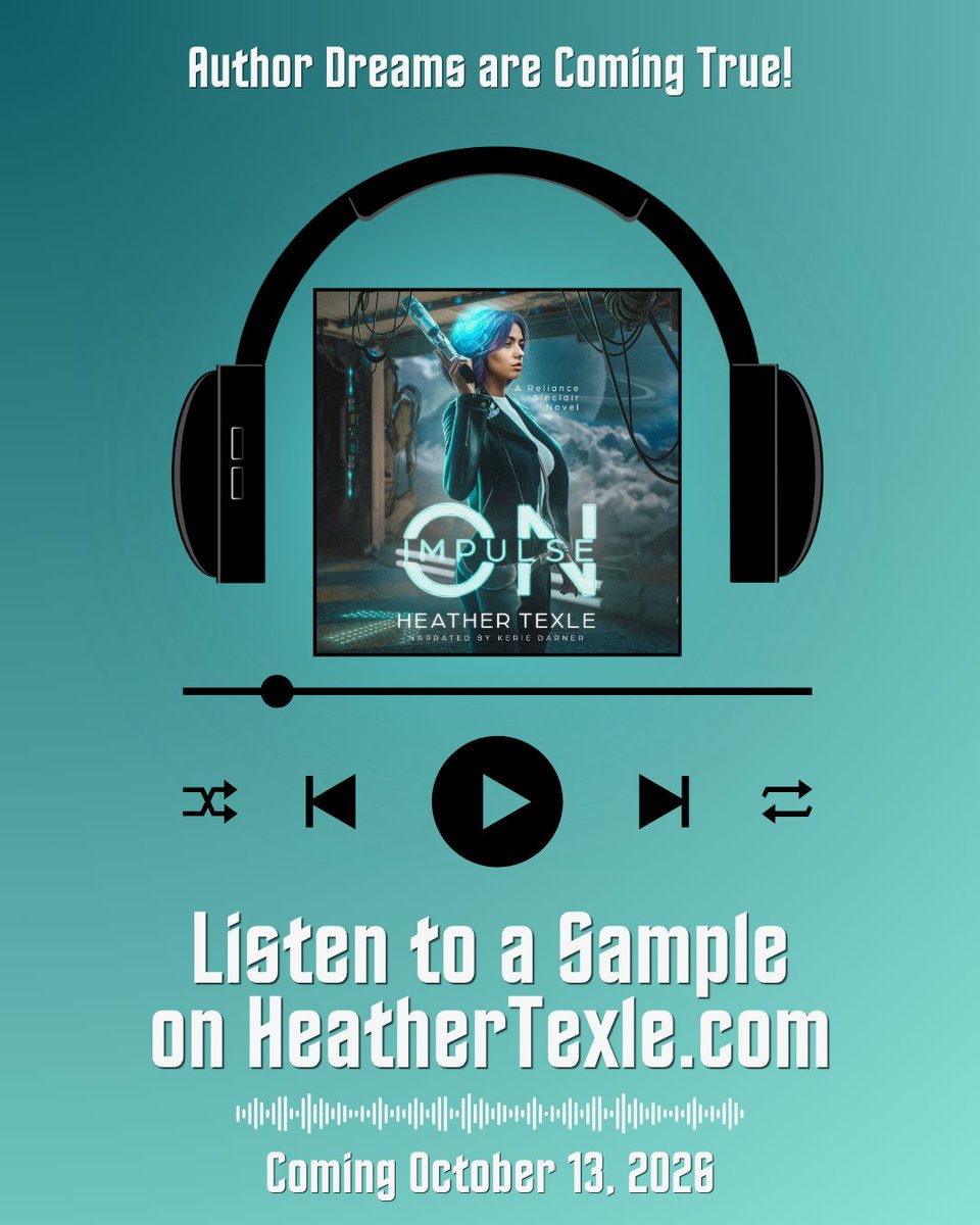 HTexle's tweet photo. Author Dreams are Coming True!
I hadn’t even published my first book before people started asking me, “Are you going to make On Impulse an audiobook?” I wanted so much to tell people yes, but honestly, it felt like something completely out of my reach. https://t.co/aTAJ5cG6qY