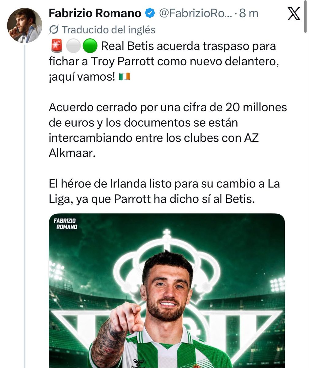 los_comegambas's tweet photo. La secuencia del fichaje de TROY PARROT por el Real Betis Balompié en tres diapositivas. https://t.co/PhX8fhMS9x