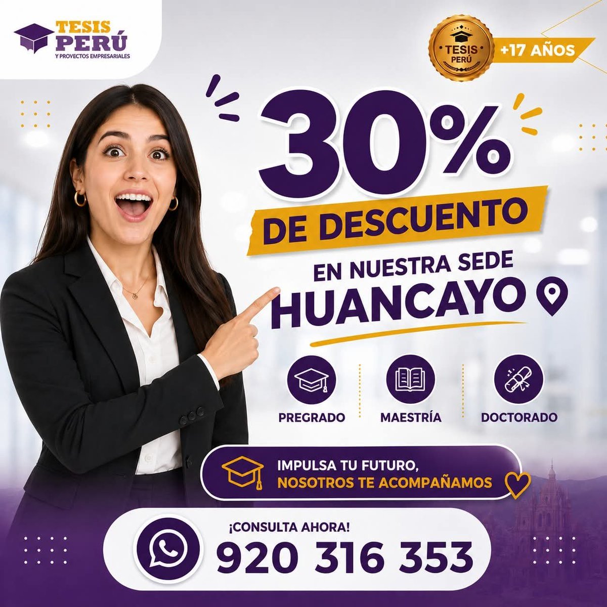 ProyectosTesis's tweet photo. ⏰ ¡NO DEJES PASAR ESTA OPORTUNIDAD, HUANCAYO!

Si llevas tiempo postergando tu tesis, estos días pueden ser el momento perfecto para comenzar. 💪🎓

🔥 Obtén 30% DE DESCUENTO en nuestra sede Huancayo y recibe el acompañamiento que necesitas para avanzar hacia tu título. https://t.co/nSGCA0VZDK