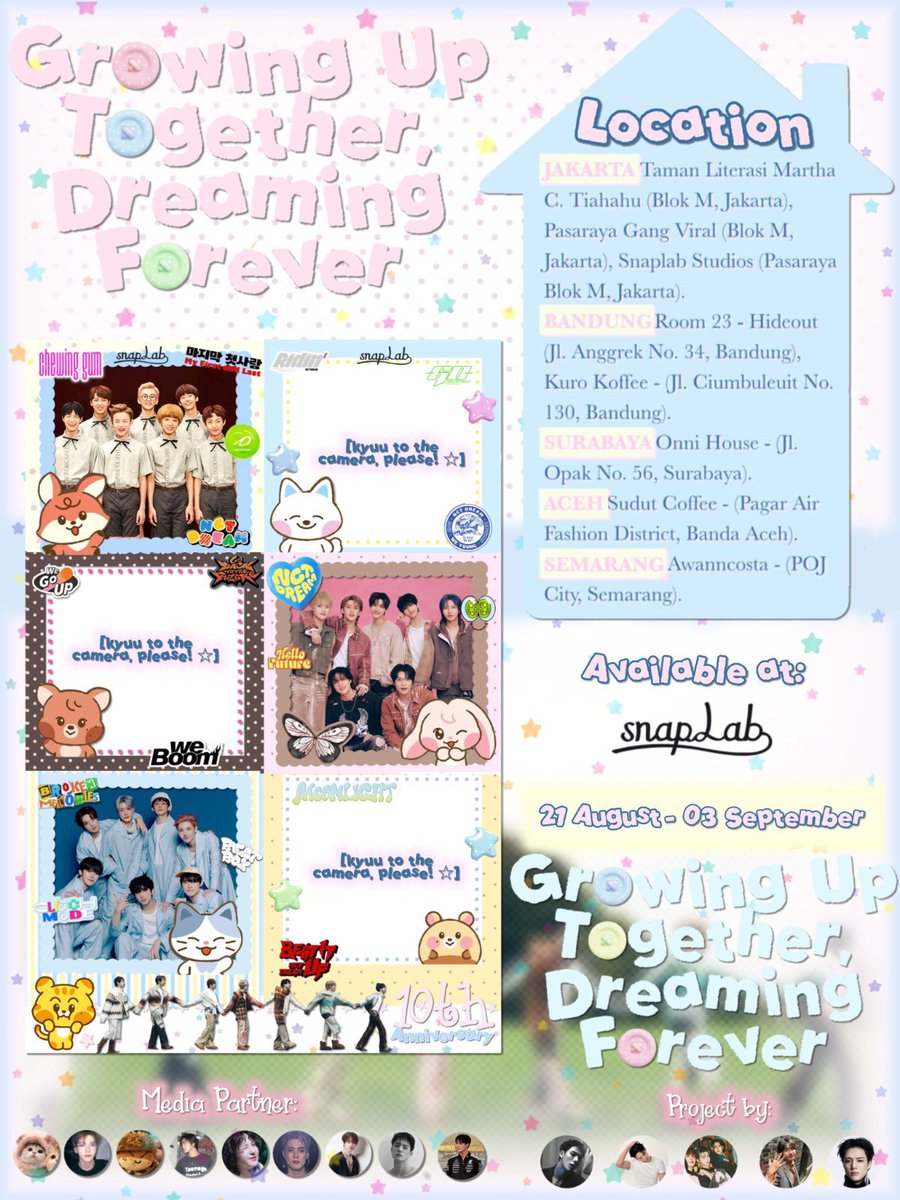 rjnthings's tweet photo. [SPECIAL] NCT DREAM 10TH ANNIVERSARY

Let's Celebrate the Dreamversary
╰➤ Growing Up Together, Dreaming Forever 🌟

Frame photobooth project by @mongiejjed @jenoneedz @simpfjen @rjnthings @jenoohyung

📍All Snaplab Stops
🗓️ 21 aug - 3 sept 26

Lets kyuu-ing together &amp; forever🩵 https://t.co/rWD21Z1GAk