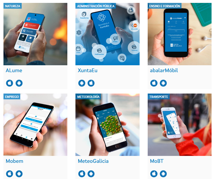 amtega's tweet photo. 📱 As nosas apps fanche a vida máis doada! 🚀
✅ Xestiona trámites con #XuntaEu .
✅ Paga o bus interurbano coa app #MoBT .
✅ Consulta o DOG, organiza a túa peregrinación no Camiño de Santiago e moito máis .
📲 Descúbreas todas! 👇
🔗 https://t.co/TnYCL47gKe https://t.co/1H6y6HL3vf