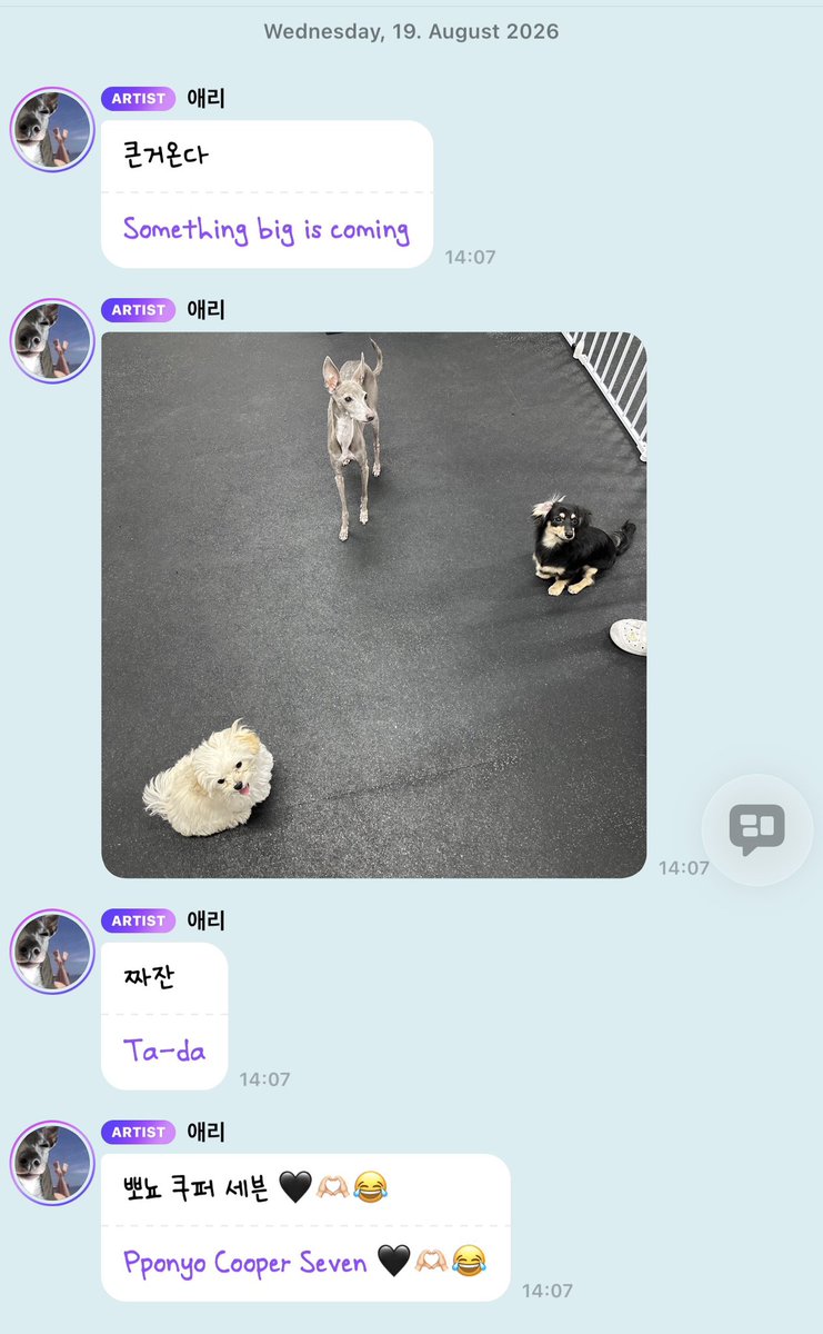 winterfuyu0101's tweet photo. aeri chan 🫧 

OMFGG THE 🐶🐶🐶 MEET UP!!! Pponyo, Seven and Cooper!! 🥹 thank you so much, sooo happy to see this! https://t.co/d5DKz4h0ZV