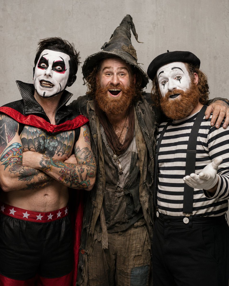 CaptainCosmoDTE's tweet photo. Despite claims from the dastardly Emu Federation sympathiser, Jack Griffith, here is proof that Captain Cosmo's good friends Ollie the Magic Bum and Steve the Mime are two different people! https://t.co/qpqeGlc699