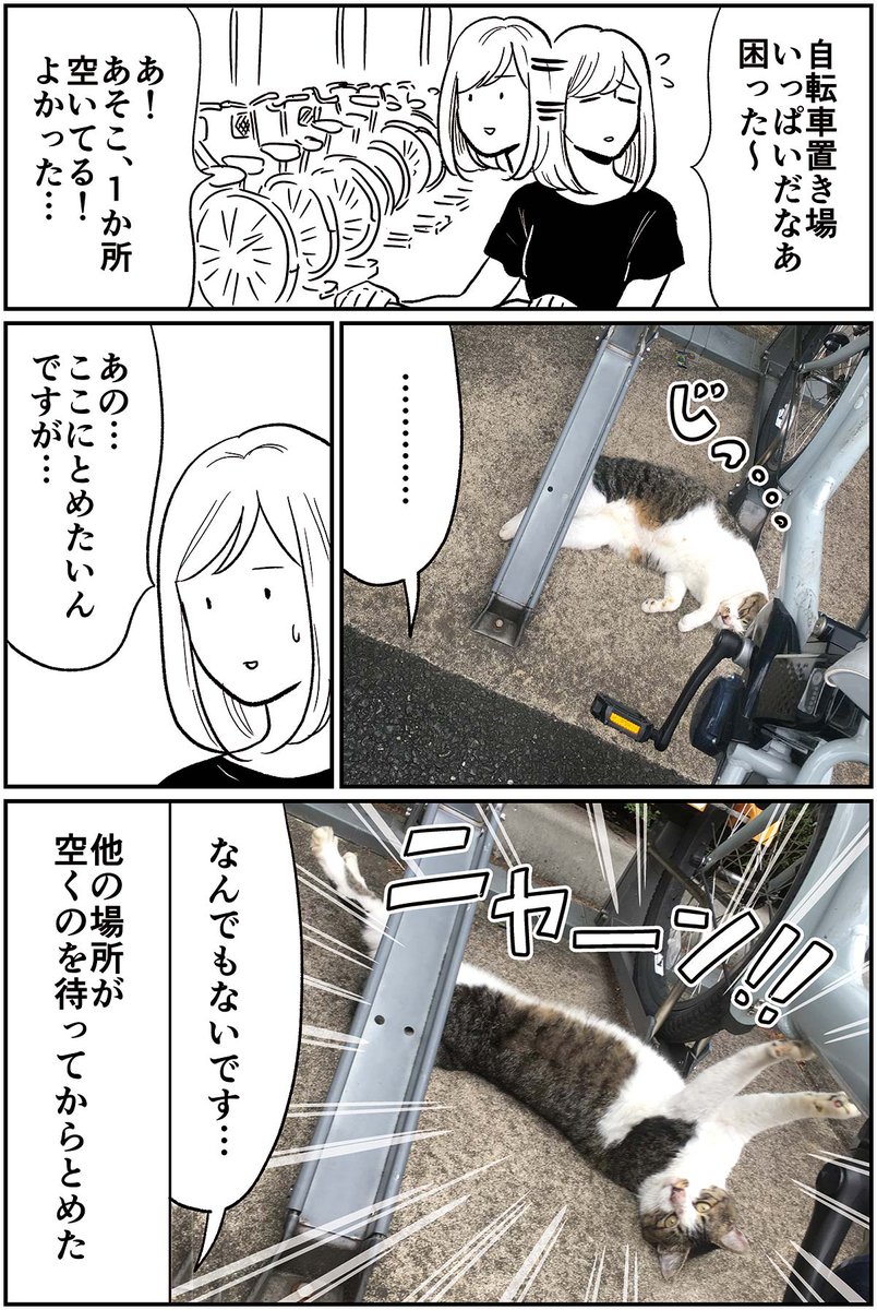 kamatamiwa's tweet photo. 駐輪場で唯一空いていた場所にとめようとした結果 https://t.co/8OHPo9iuOA