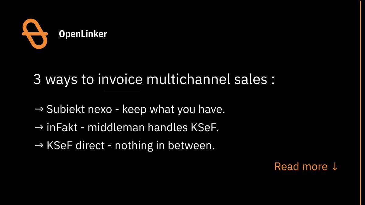 openlinkerio's tweet photo. Where does your invoice actually go after checkout?

Three paths. Most sellers only find out the hard way.

Full breakdown in the comments 🔗

#ksef #ecommerce https://t.co/eN4lLGkCX7